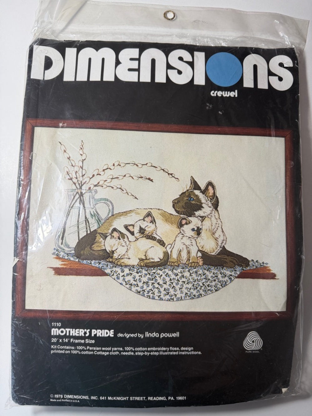 Dimensions 'Mother's Pride' Crewel Embroidery Kit - Cream & Brown